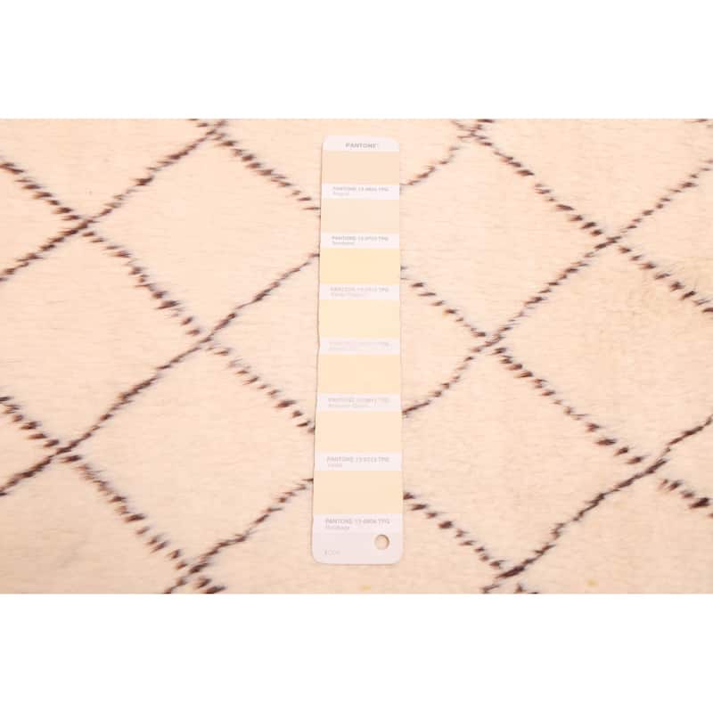 ECARPETGALLERY Hand-knotted Pak Finest Marrakesh Cream Wool Rug - 5'3 x 6'6
