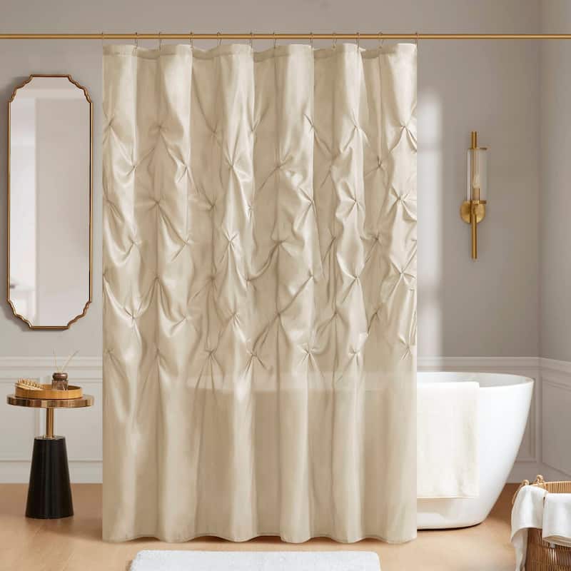 Madison Park Laurel Tufted Semi-Sheer Shower Curtain