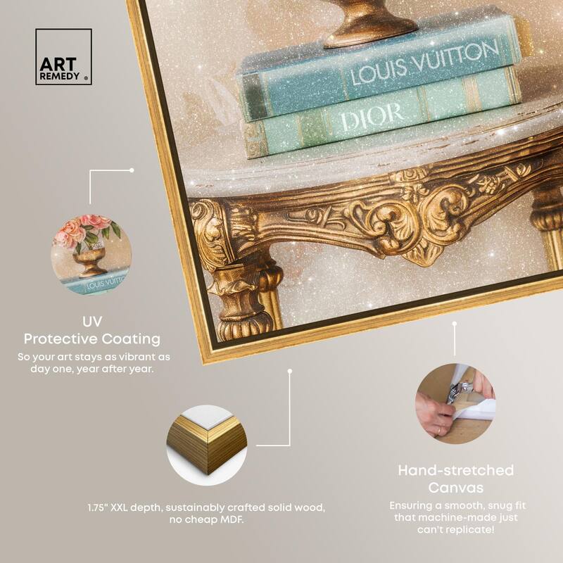 Antique Table Vase Canvas by Art Remedy