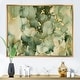 preview thumbnail 6 of 10, Designart "Green Luxury Abstract Fluid Art I" Modern Framed Canvas Wall Art Print
