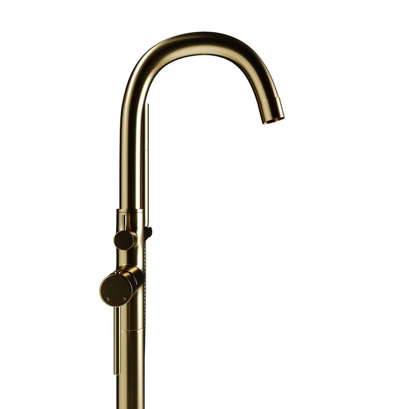 Neptune Single Handle Floor Mounted Gooseneck Freestanding Tub Filler