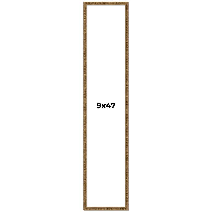 9x47 Frame Gold Solid Wood Picture Frame - Complete Modern Photo Frame