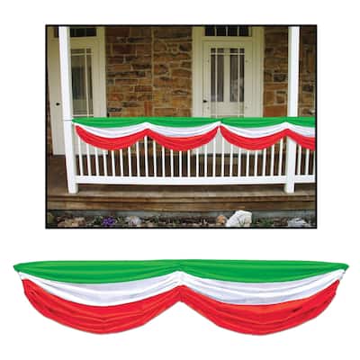 5.8' Red and White Contemporary Oktoberfest Bunting Decor