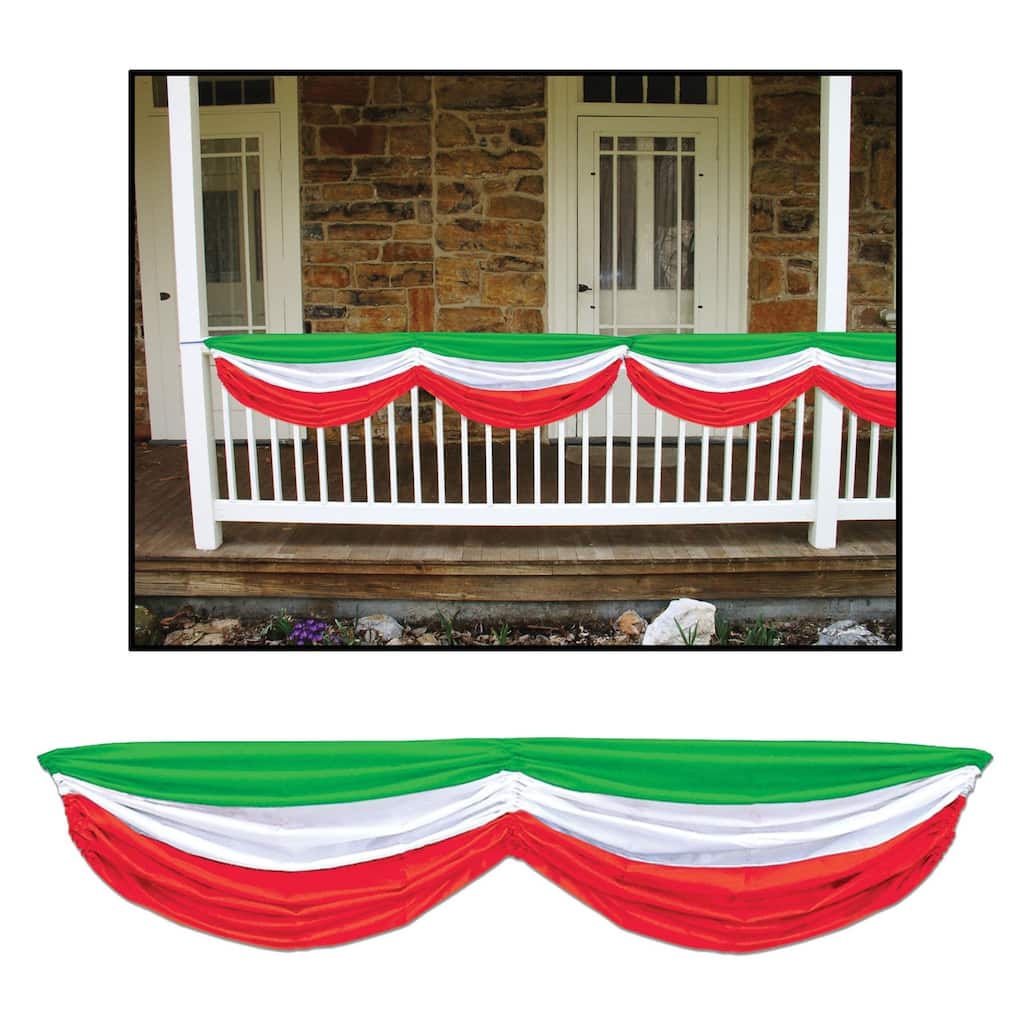 5.8' Red and White Contemporary Oktoberfest Bunting Decor