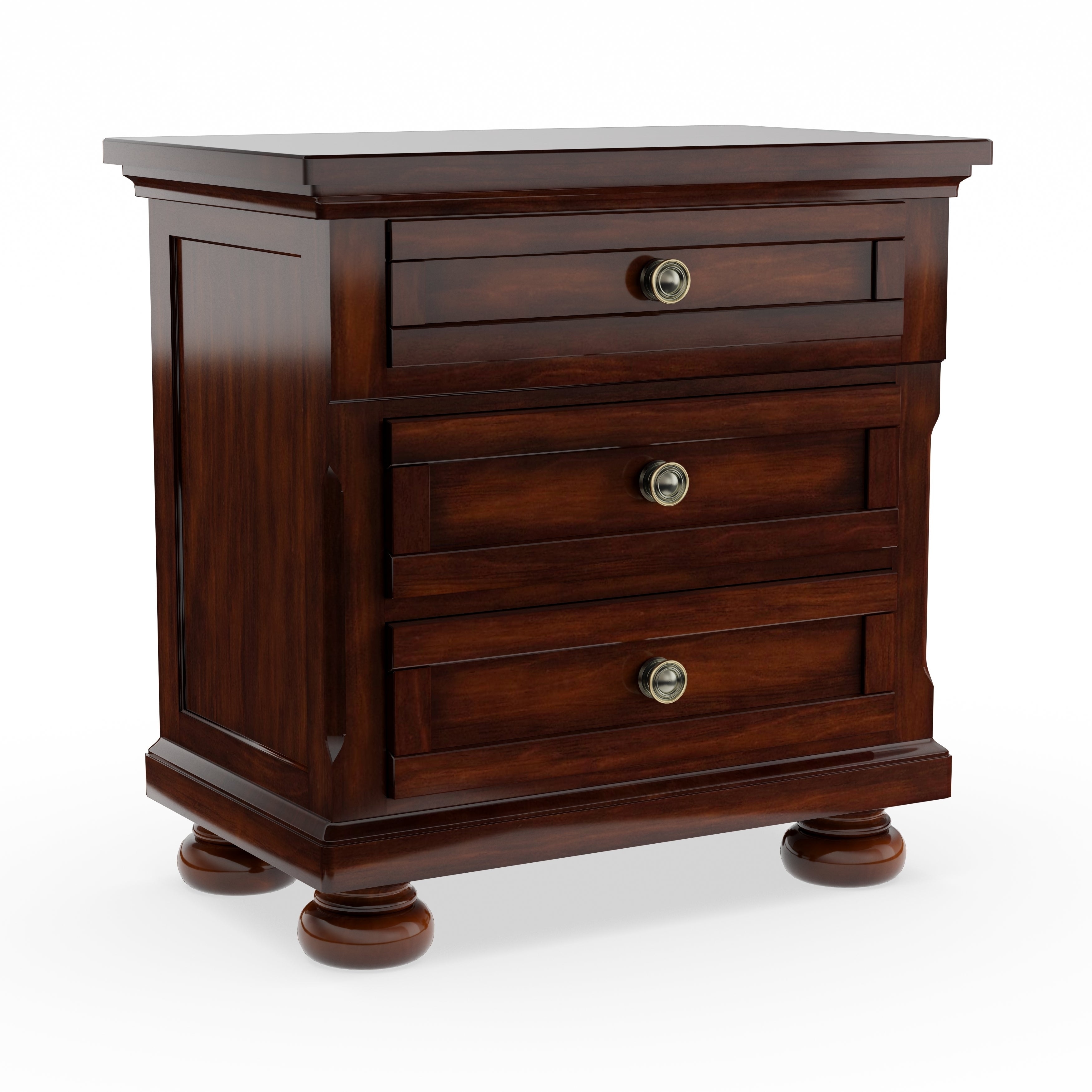 Shop Furniture Of America Barelle Cherry Nightstand With Power Outlet Overstock 20000866