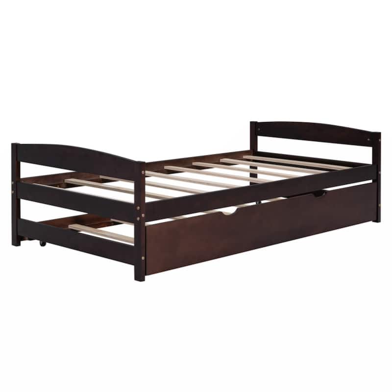 Twin Size Platform Bed with Twin Size Trundle