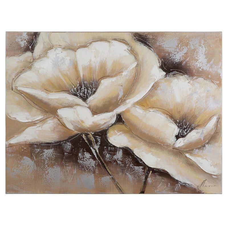 Yosemite Home Decor 'Full Bloom I' Original Hand-painted Canvas Wall Art - Multi-Color