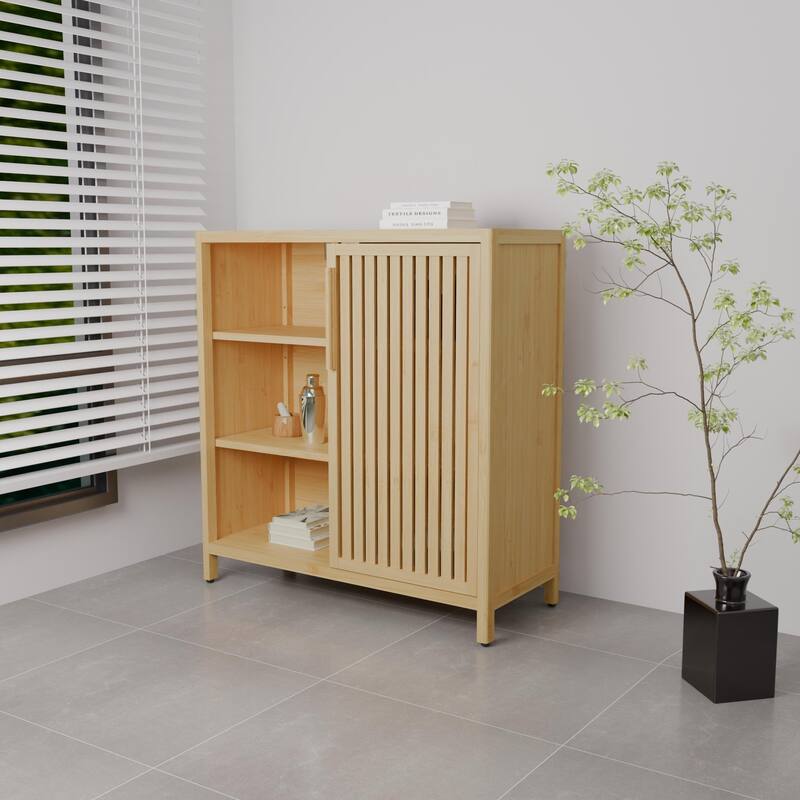 Large-Capacity Single-Door Storage Shelves In Living Rooms, Bathrooms And Other Life Scenes
