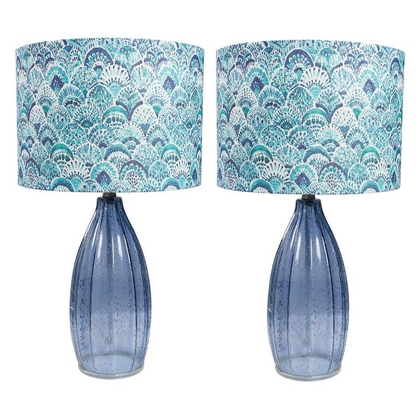 ribbed glass table lamp