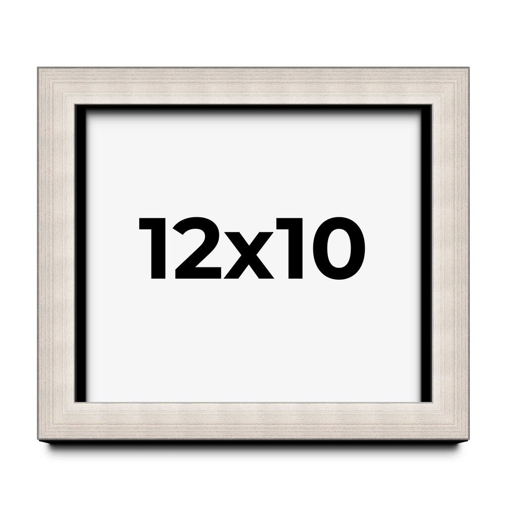 12x10 Shadow Box Frame Silver Real Wood Contemporary Shadowbox Display Frame UV Acrylic Front Acid Free Backing and Hardware