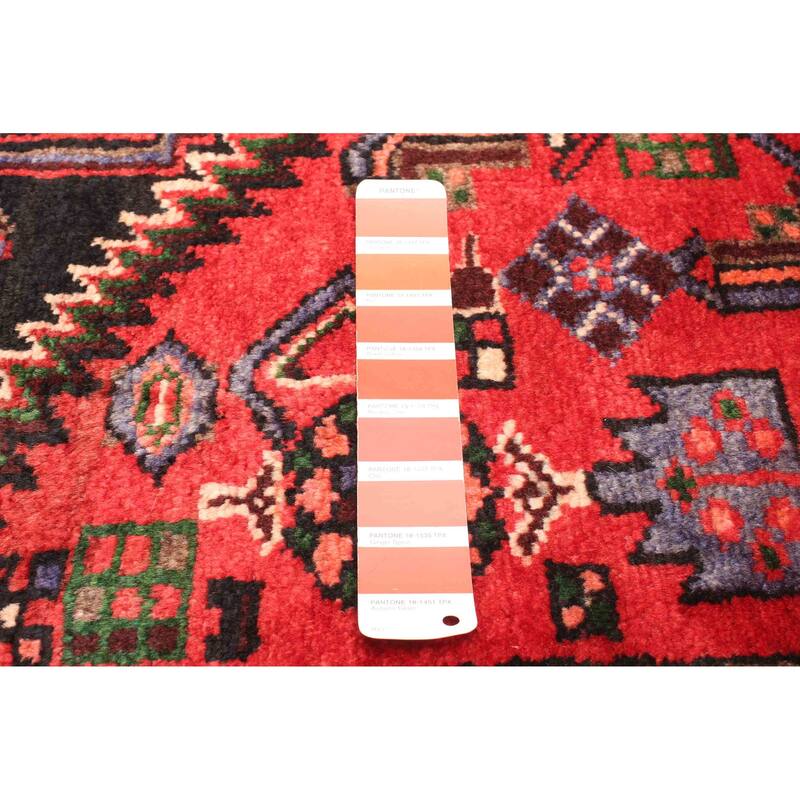 ECARPETGALLERY Hand-knotted Andelz Red Wool Rug - 4'6 x 7'7