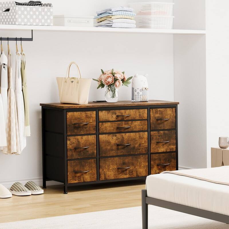 10 Dresser TV Stand with Power Outlet & LED for 55'' TV