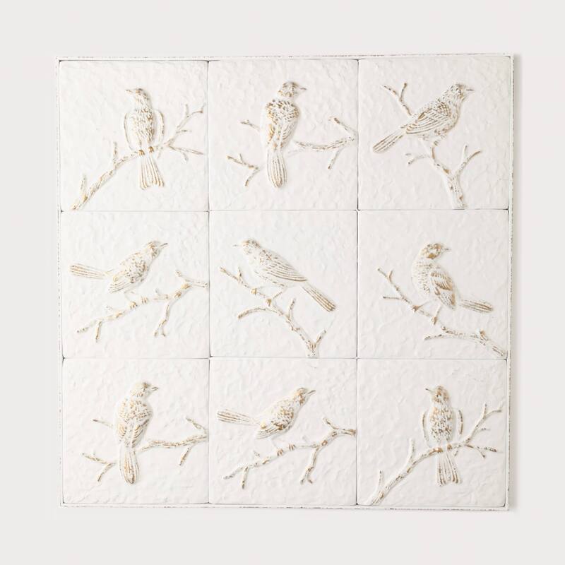 Sullivans 30" Bird Wall Decor, White