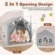 preview thumbnail 15 of 18, Gymax 3-4 Kids Large Play Tent House w/ 2 Opening Doors Star Lights &