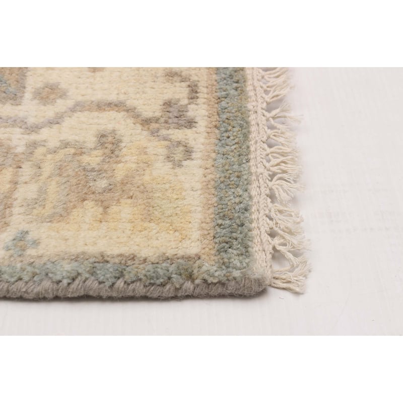 ECARPETGALLERY Hand-knotted Royal Oushak Grey Wool Rug - 2'8 x 8'2