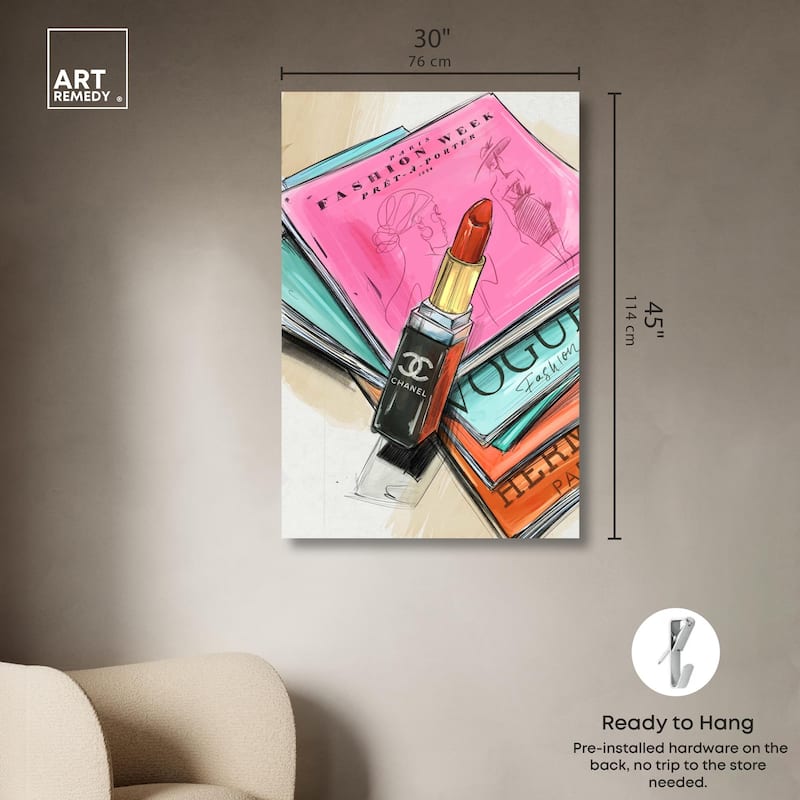 Fashion Sketches Canvas by Art Remedy, Gallery Wrapped