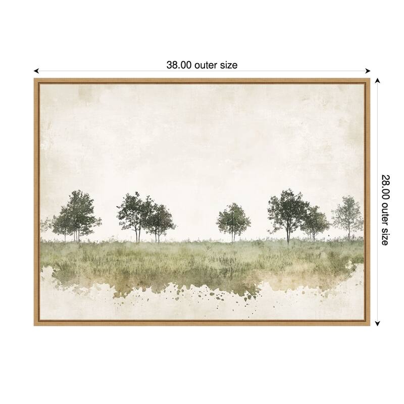 Still Woodland No. 1 by Mona Grace (38 x 28 in.), Framed Canvas Wall Art Print