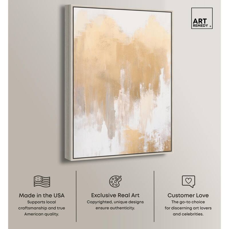 Soft Grey Glam Gold II Canvas by Art Remedy