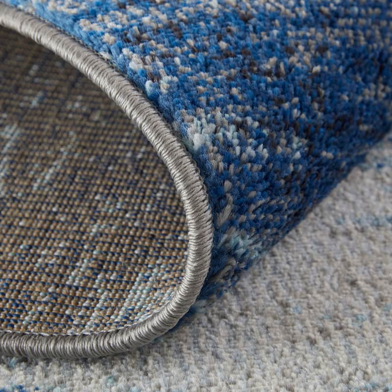 Grand Bazaar Adelmo Machine Made Abstract Modern Area Rug