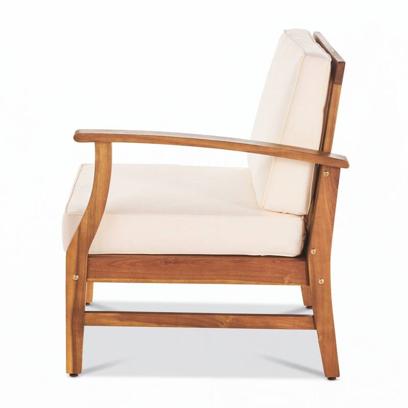 Outdoor 3 SEATER SOFA AND TABLE SET, CREAM