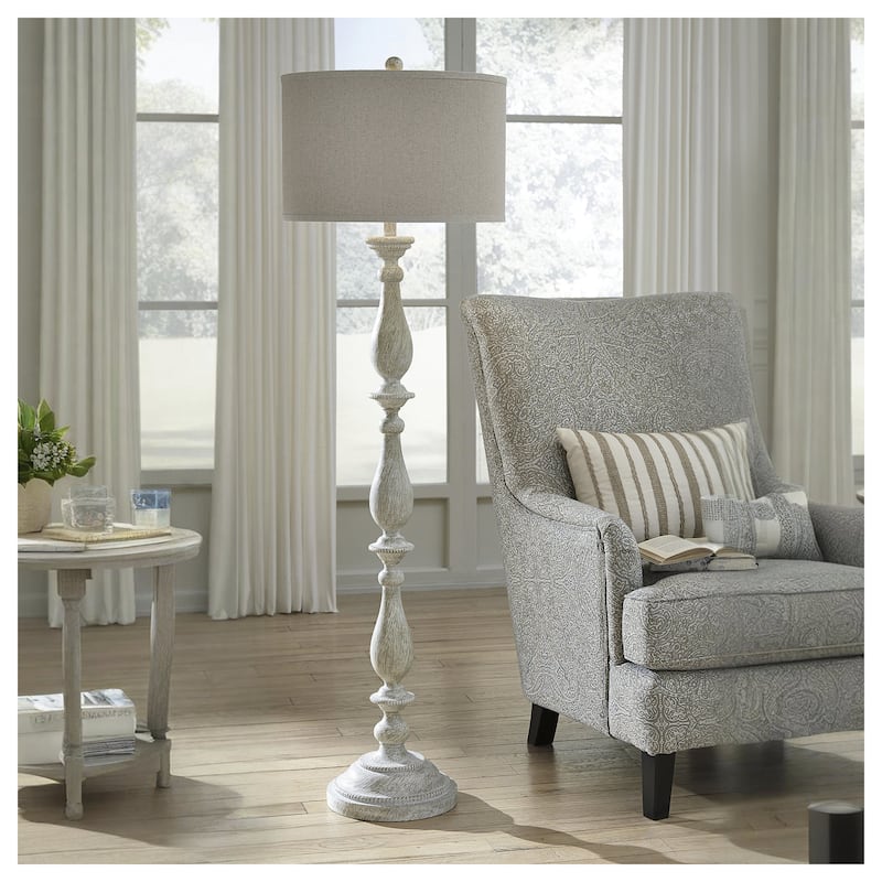 Bernadate Whitewash 62 Inch Floor Lamp