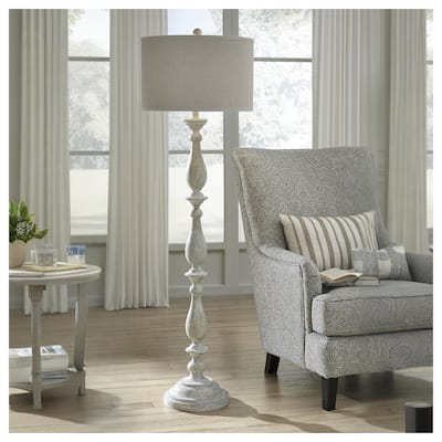 Bernadate Whitewash 62 Inch Floor Lamp