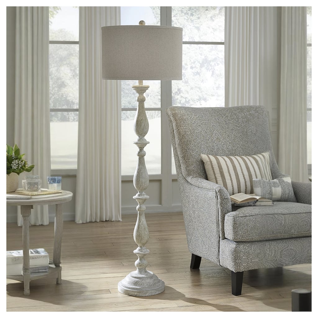 Bernadate Whitewash 62 Inch Floor Lamp