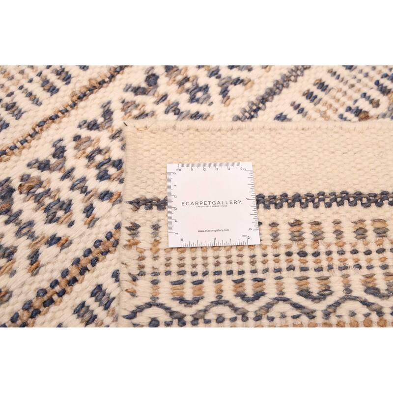 ECARPETGALLERY Flat-Weave Nevada Cream Kilim - 5'3 x 7'6