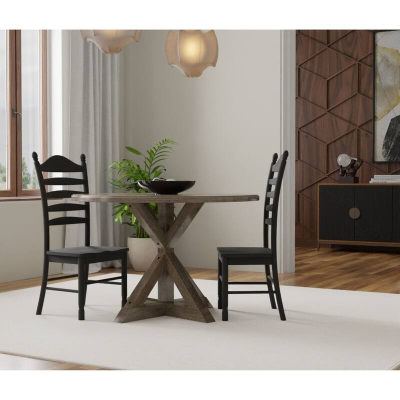 Trestle Base Dining Table - 47.25" - Walnut Gray