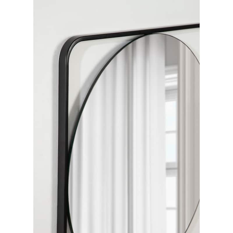Kate and Laurel Nobles Radius Corner Framed Mirror