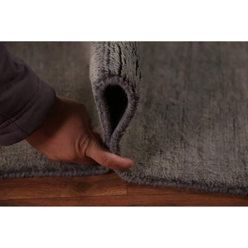 Gray & Beige Gabbeh Modern Area Rug Handmade Wool Carpet - 6'4" x 9'7"