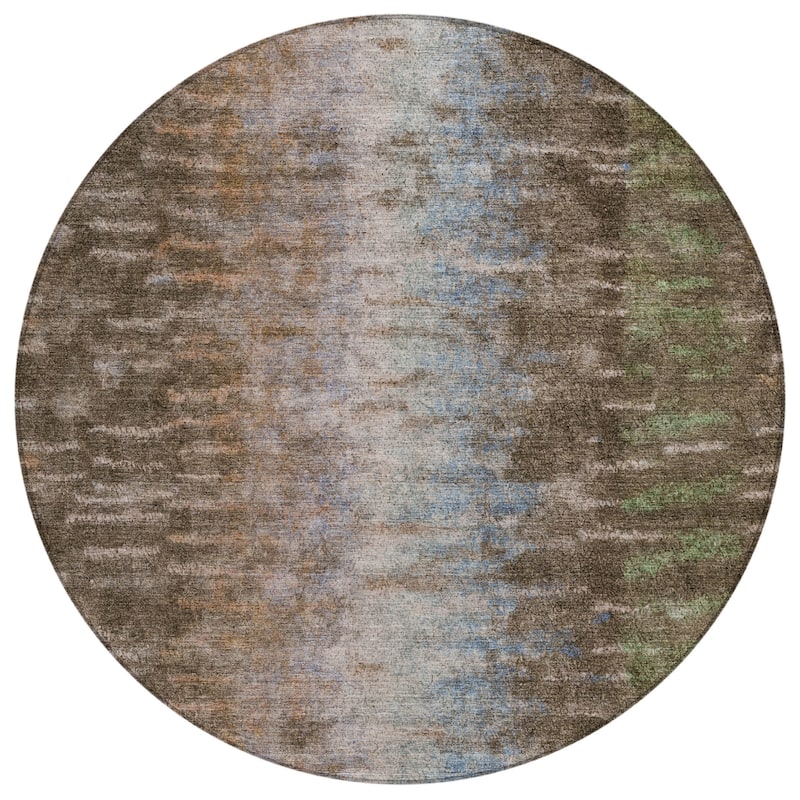 Machine Washable Indoor/ Outdoor Contemporary Ombre Chantille Rug