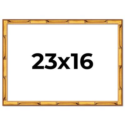 23x16 Frame Gold Bamboo Picture Frame Modern Photo Frame Includes UV Acrylic Shatter Guard Front Acid Free Foam Backing Board