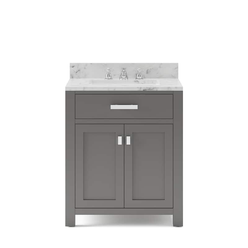 Water Creation Madison 30-inch Cashmere Grey Single Sink Bathroom Vanity