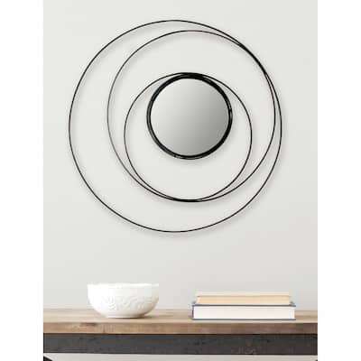SAFAVIEH Ottje Black 20-inch Decorative Mirror - 20" x 0.8" x 20" - 20Wx1Dx20H