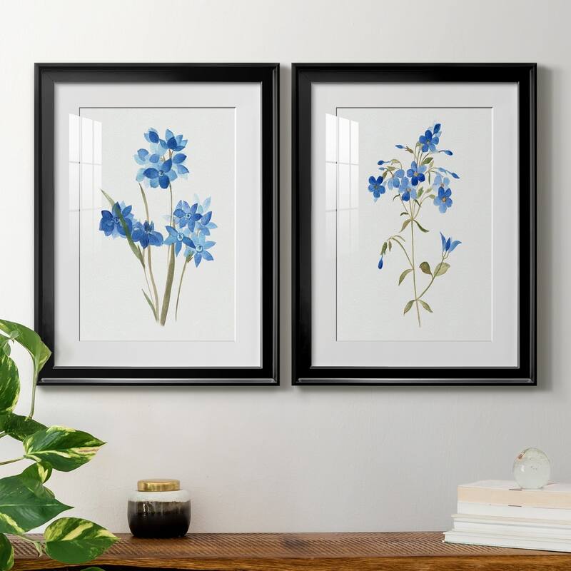 Blue Blossom Botanical I Premium Framed Print - Ready to Hang