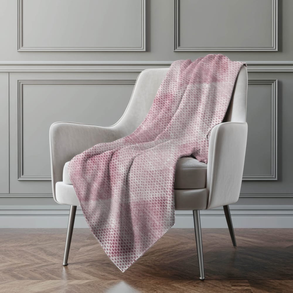 Premium Machine Washable Modern Diamonds Sherpa Throw Blanket