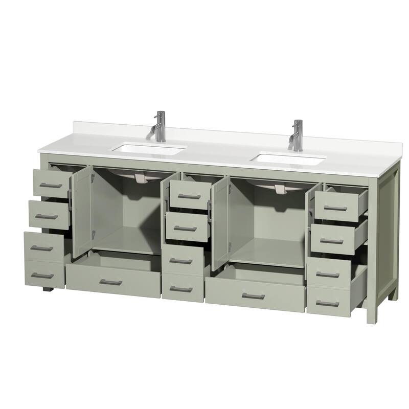 Wyndham Collection WCS141484D-QTZ-UNSMXX Sheffield 84" Free Standing