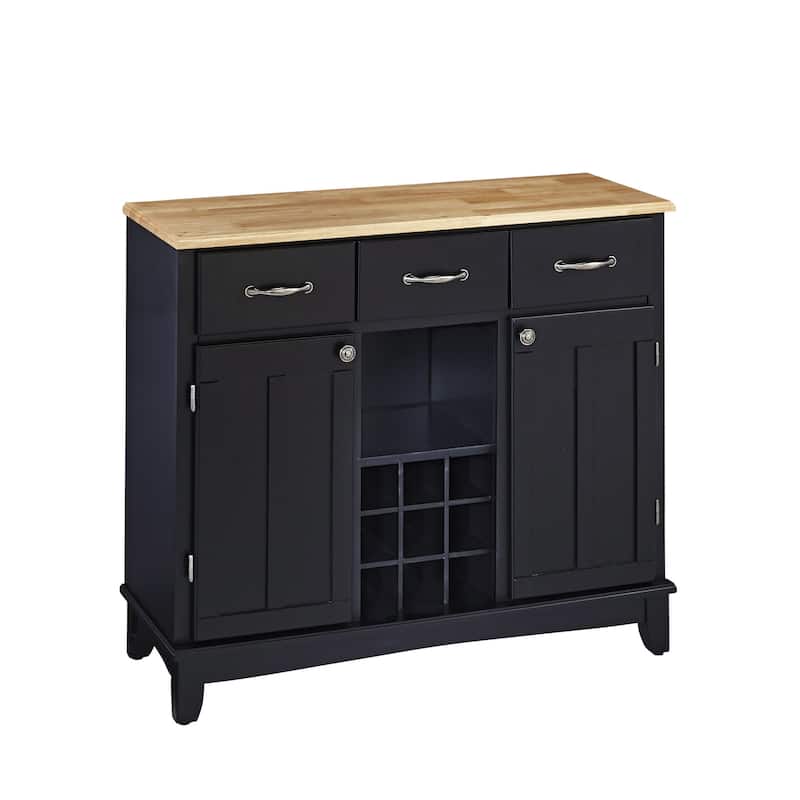 Homestyles Buffet Of Buffets Black Wood Buffet - 42" x 17" x 36" - Black - 42" x 17" x 36"
