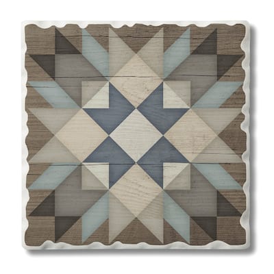 Counterart Absorbent Stone Coasters - Starburst - Set of 4 - 4x4x233