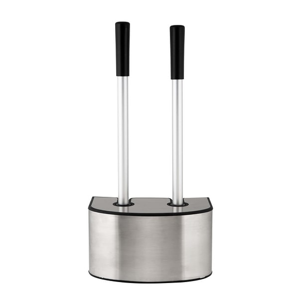 Bath Bliss 2 in 1 Toilet Brush and Plunger Set in Stainless Steel