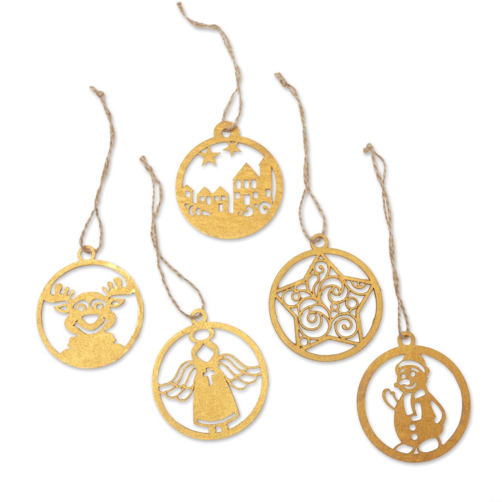 Novica Handmade Christmas Paradise Handcrafted Ornaments (Set Of 5)