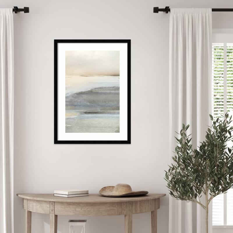 Land No. 3 by Dan Hobday Wood Framed Wall Art Print