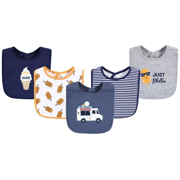 slide 1 of 1, Hudson Baby Infant Boy Cotton Bibs, Ice Cream Truck, One Size - Ice Cream Truck - One Size One Size - Ice Cream Truck