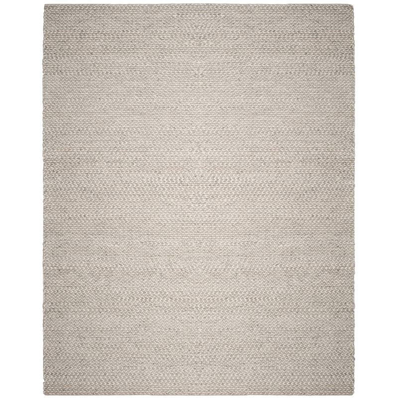 SAFAVIEH Handmade Natura Steinvor Geometric Wool Rug - 11' x 15' - Ivory/Silver