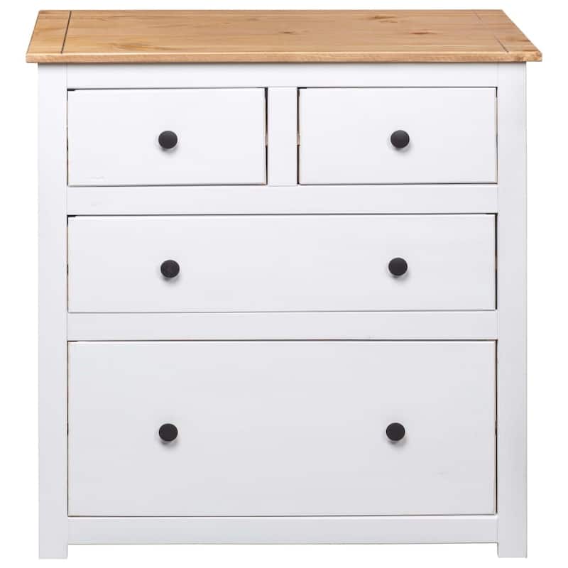vidaXL Sideboard Drawer Cupboard for Bedroom Storage Cabinet Pine Panama Range - 31.5" x 15.7" x 32.7"