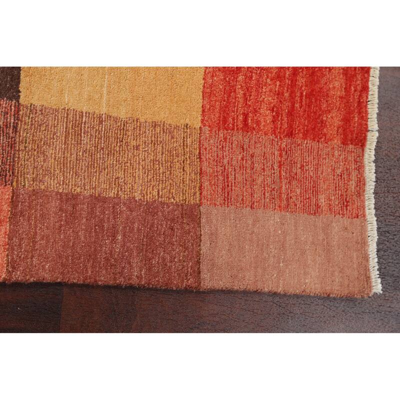 Geometric Gabbeh Kashkoli Oriental Area Rug Wool Hand-knotted Carpet - 3'1" x 5'4"