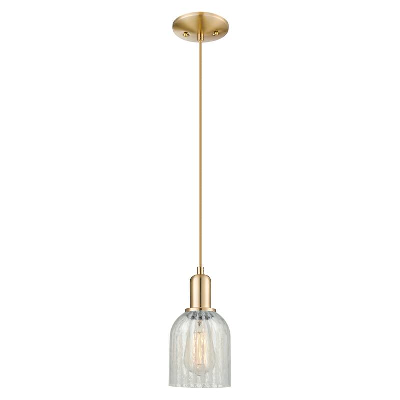 Innovations Lighting Endless Possibilities Arcadia - Caledonia - 1 Light 5" Cord Hung Mini Pendant - Mouchette/Champagne Bronze