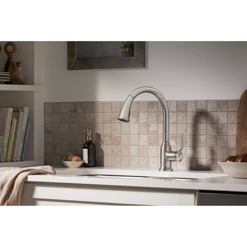 Sterling Ludington 1.5 GPM Single Hole Pull Down Kitchen Faucet