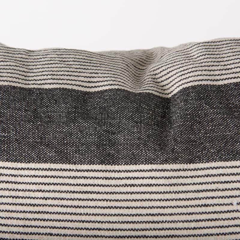 Nancy Beige w/ Black Stripe Detail Decorative Pillow Cover